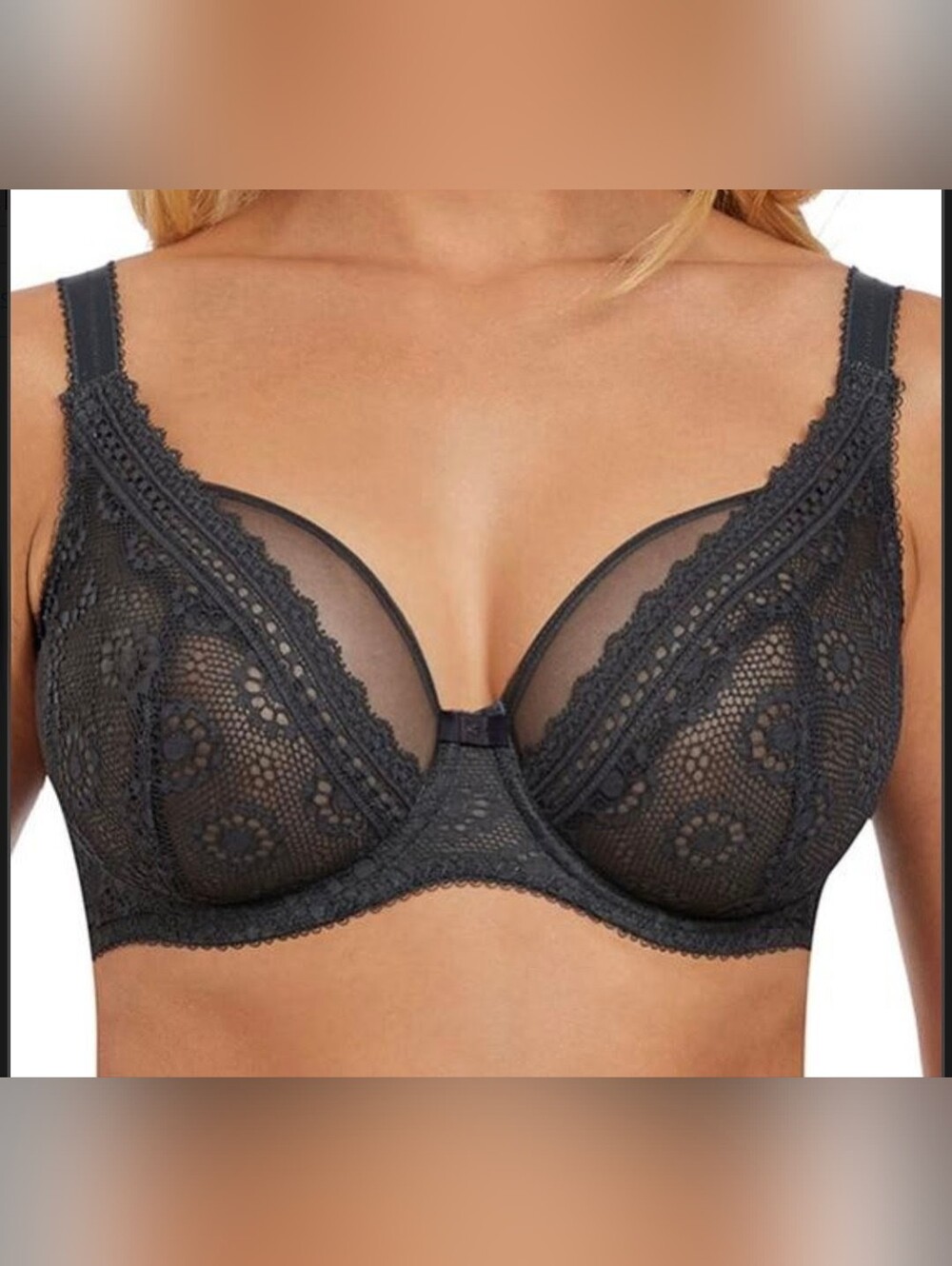 Freya Love Note Bra In Slate 38K NWT